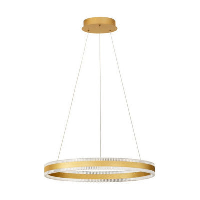 Luminosa Lighting Luminosa Alaro 60Cm Integrated Led Pendant Ceiling Light Brass Gold Triac Dimmable Led 46W 3067Lm 3000K - image 1