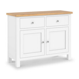 Farro Xl White 2 Door Sideboard Cabinet Fully Assembled - By Roseland Furniture - thumbnail 1