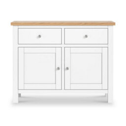 Farro Xl White 2 Door Sideboard Cabinet Fully Assembled - By Roseland Furniture - thumbnail 3