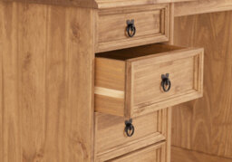 Seconique Corona 4 Drawer Dressing Table In Distressed Waxed Pine - thumbnail 7