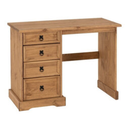 Seconique Corona 4 Drawer Dressing Table In Distressed Waxed Pine - thumbnail 2