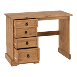 Seconique Corona 4 Drawer Dressing Table In Distressed Waxed Pine - thumbnail 4