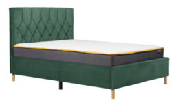 Save On Goods UK 4Ft Small Double Green Soft Velvet Velour Fabric, Buttoned Upholstered Bed Frame - thumbnail 2