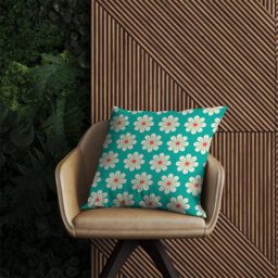 Warren Reed Designer Daisy Pattern Outdoor Cushion 45Cm X 45Cm - thumbnail 2