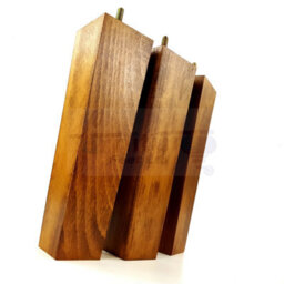 L&F 4 Wood Furniture Legs M8 220mm High Dark Oak Wash Replacement Square Tapered Sofa Feet Stools Chairs Cabinets Beds - thumbnail 7