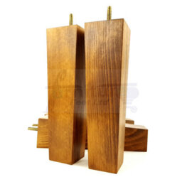 L&F 4 Wood Furniture Legs M8 220mm High Dark Oak Wash Replacement Square Tapered Sofa Feet Stools Chairs Cabinets Beds - thumbnail 6
