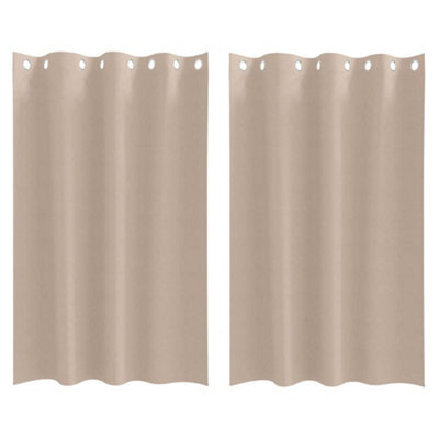Berkfield Modern Curtains With Curtains 2 Pcs Taupe 175 X 140 Cm Polyester