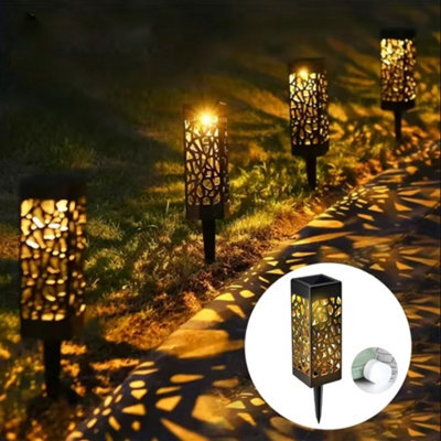 8Pc Solar Powered Led Stake Lights Garden Patio Lawn Lighting Waterproof Outdoor - image 1