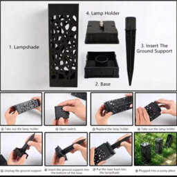8Pc Solar Powered Led Stake Lights Garden Patio Lawn Lighting Waterproof Outdoor - thumbnail 8