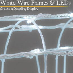 Christow Christmas Light Up White Wire Led Standing Reindeer - thumbnail 4