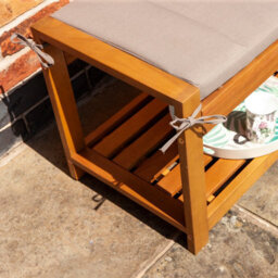 Rowlinson Occasional Hardwood Two Seater Bench - thumbnail 4