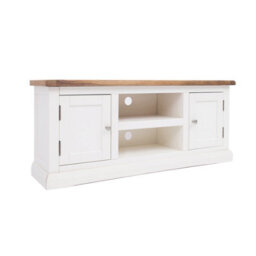 Cabinet Bits Cosenza Off White 2 Door Tv Cabinet Chrome Knob - thumbnail 2