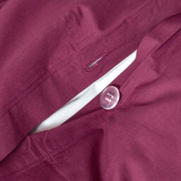Homescapes Plum Egyptian Cotton Duvet Cover With Pillowcases 200 Tc, Double - thumbnail 3