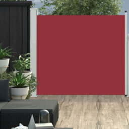 Berkfield Patio Retractable Side Awning 170X300 Cm Red - thumbnail 1