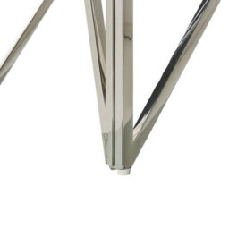 Beliani Console Table Weso Tempered Glass Silver - thumbnail 6