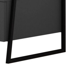 1 Drawer Modern Bedside Table Nightstand Black Frame - thumbnail 6