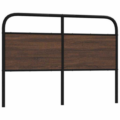Berkfield Headboard Brown Oak 140 Cm Steel And Engineered Wood - image 1