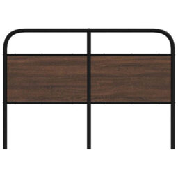 Berkfield Headboard Brown Oak 140 Cm Steel And Engineered Wood - thumbnail 3