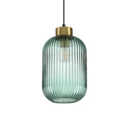 Ideal Lux Luminosa Mint-3 Indoor Glass Domeceiling Pendant Lamp 1 Light Green, E27