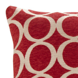 Luxury Living Oh Luxury Geometric Chenille Cushion Red - thumbnail 2