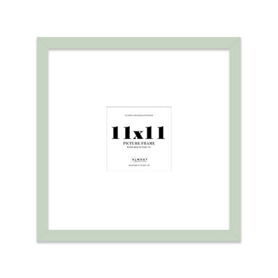 "11X11"" Mint Green Picture Frame - 11X11"" Square Frame With 7X7"" Mount For 11X11""/7X7"" Pictures Moderrn Style Thin Edge, 1 Pack" - image 1