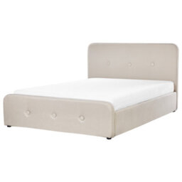 Beliani Ottoman Bed Fabric Rennes 160 X 200 Cm (Eu King Size) Beige - thumbnail 6