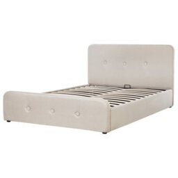 Beliani Ottoman Bed Fabric Rennes 160 X 200 Cm (Eu King Size) Beige - thumbnail 5