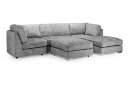 Bishop U Shape Full Back Sofa, Upholstered Couch, Foam Seats, Truffle & Platinum Colours - thumbnail 3