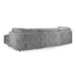 Bishop U Shape Full Back Sofa, Upholstered Couch, Foam Seats, Truffle & Platinum Colours - thumbnail 2