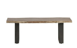 Live Edge Dining Bench - Grey Metal Legs 125Cm - thumbnail 3