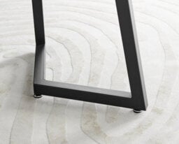 Furniturebox Uk Carson White Marble Effect Dining Table & 4 Navy Velvet Milan Black Leg Chairs - thumbnail 7