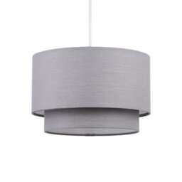 First Choice Lighting Dark Grey 2 Tier Ceiling Lamp Shade - thumbnail 1