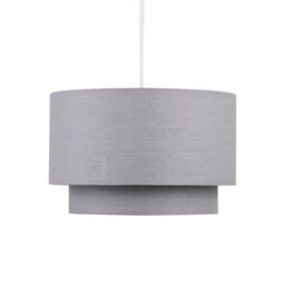 First Choice Lighting Dark Grey 2 Tier Ceiling Lamp Shade - thumbnail 2