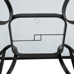 Breeins 105Cm W Square Outdoor Garden Coffee Table With Rippled Tempered Glass Top And Parasol Hole - thumbnail 5