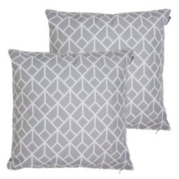 icon Indoor And Outdoor Waterproof Filled Cushion Set Of 2 Grey - thumbnail 1