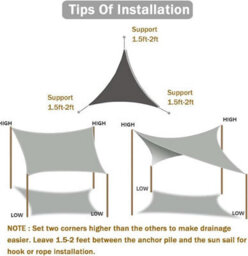 Black 2X2M Shade Sail Waterproof - thumbnail 4