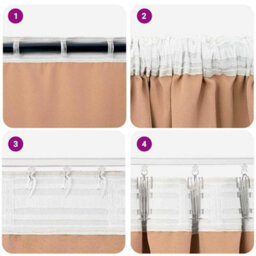 Berkfield Modern Curtains With Curtains 2 Pcs Light Brown 260 X 140 Cm Polyester - thumbnail 7