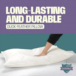 Nod Off Luxury Duck Feather Pillows Cotton Cover Hotel Quality Comfort Hypoallergenic And Breathable Ideal For Back And Side Sleep - thumbnail 5