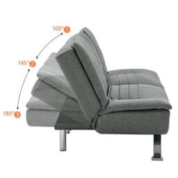 Click Clack Sofa Bed 2 Seater - 3-Level Reclining - thumbnail 5