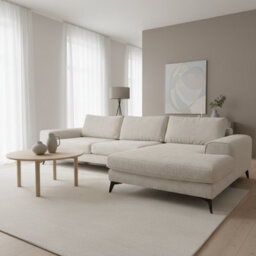 Abakus Direct Venice Chenille Corner Sofa In Stone Grey Right Facing With Deep Seats And Extra-Wide Padded Arms - thumbnail 6