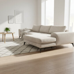 Abakus Direct Venice Chenille Corner Sofa In Stone Grey Right Facing With Deep Seats And Extra-Wide Padded Arms - thumbnail 3