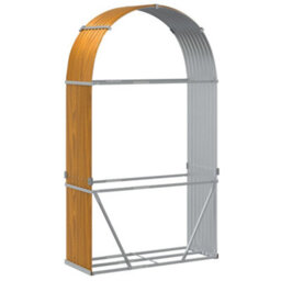 Walplus Log Holder Light Brown 120X45X210 Cm Galvanised Steel - thumbnail 6