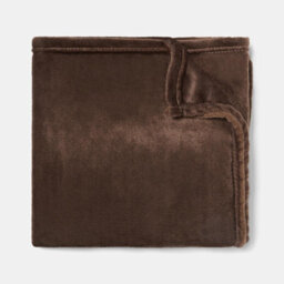 Ohs Ultra Soft Flannel Fleece Throw Blanket, Chocolate - 120 X 150Cm - thumbnail 4