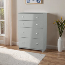 Yarmouth Ready Assembled Matt Grey No Effect 3 Drawer Wide Chest (H)685mm (W)740mm (D)390mm - thumbnail 1