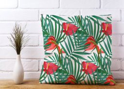 Warren Reed Designer Tropical Flowers And Palm Leaves Cushions 45Cm X 45Cm - thumbnail 2