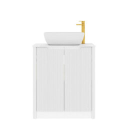 Royal Bathrooms Avenza 700mm Matt White Floor Standing Bathroom Vanity Unit 2 Door With Elva Basin - thumbnail 6