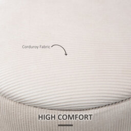Wyld Haus Vivalepa Set Of 2 Cream White Round Storage Ottomans With Removable Lids And Tufted Tops - 40Cm - thumbnail 7