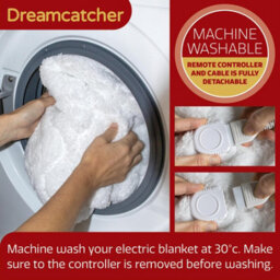 Dreamcatcher Super King Size Electric Blanket Dual Control Fitted Polar Fleece Heated Bed Underblanket 200 X 182Cm 3 Heat Settings - thumbnail 7