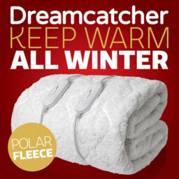 Dreamcatcher Super King Size Electric Blanket Dual Control Fitted Polar Fleece Heated Bed Underblanket 200 X 182Cm 3 Heat Settings - thumbnail 2