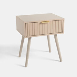 Ohs Venice Bedside Table 1 Drawer Nightstand Storage Unit - Natural - thumbnail 3